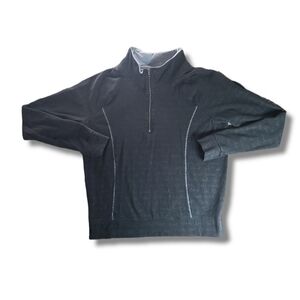 𝅺vs PINK Yoga Black Grey Athletic Pullover Sweatshirt